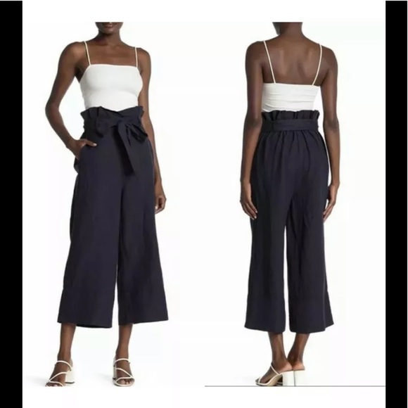 Blank NYC Pants - [BLANKNYC] Medium Paperbag Cropped Linen Pants NWT